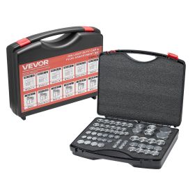 VEVOR 64 PCS DIN Hydraulic Fittings, Heavy Duty Master Industrial Hydraulic Cap and Plug, Hose Tube and Pipe Fitting Kit