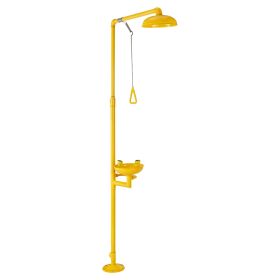 Emergency Shower Eye Wash Station, 34.25 x 15.75 x 91.73 Inch 304 Stainless Steel Eyewash and Shower Combination