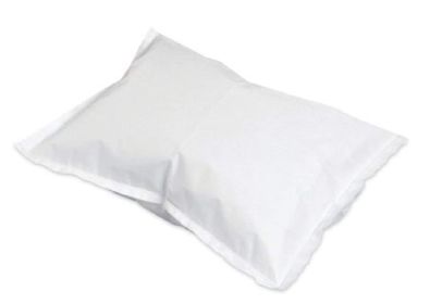Disposable Non-Woven Pillowcases 21" x 30" Pack of 100 Standard White Pillow Covers for Hospitals Clinics Ambulance Services Non-sterile Soft Dur