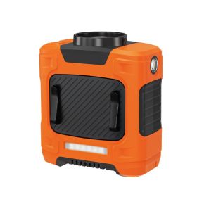 Portable Waist Fan for Jobsite/Camping/Travel/Farming (Color: Orange, Type: Mini Fan)