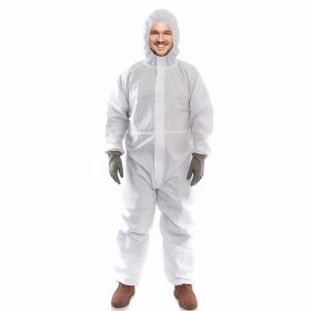 Disposable Coveralls with Hood (Color: White / 5 pack)