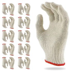 String Knit Work Gloves (Color: Red edge line)