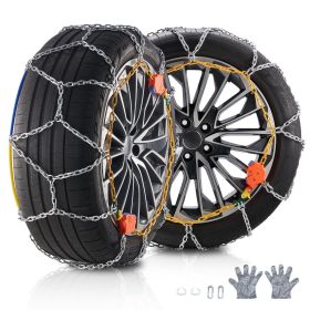 VEVOR Auto Tightening Snow Chains Diamond Mesh Anti-slip Traction Wheel Chains (Model: Model 232405)